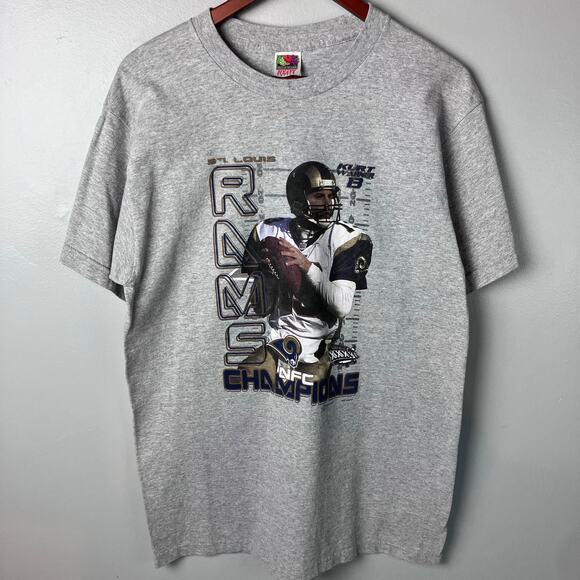 Vintage 2002 St. Louis Rams Kurt Warner NFL Player T-shirt - Picture 2 of 10